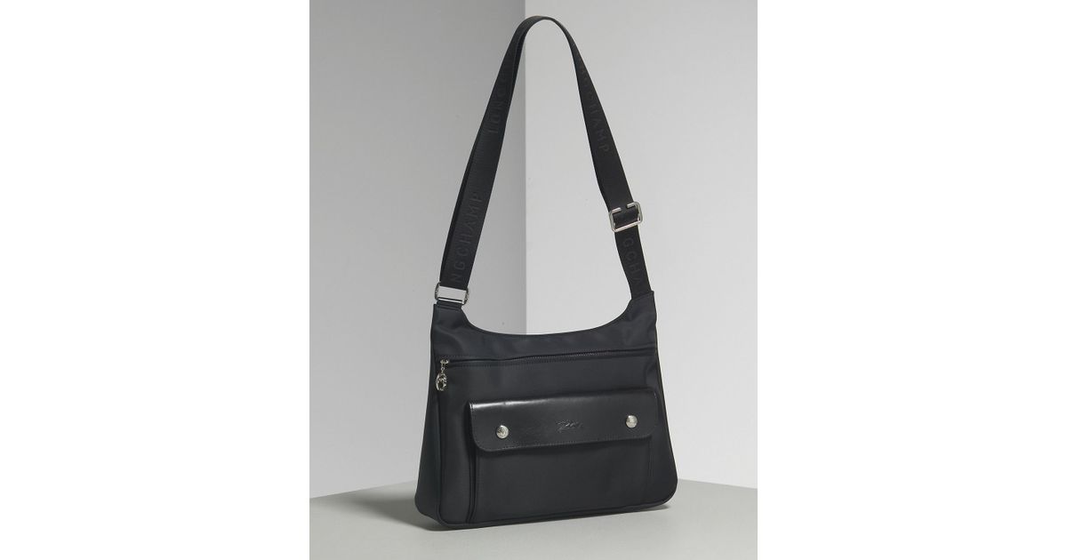 Longchamp Planetes Messenger Bag in Black | Lyst