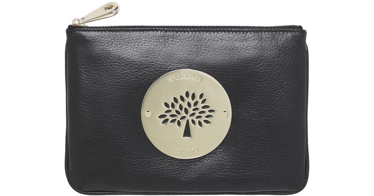 Used Mulberry Purple Leather Daria Clutch Bag | CSD