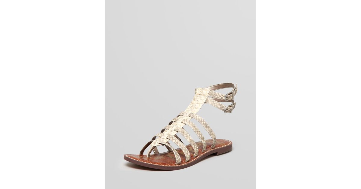 Lyst Sam Edelman Gladiator Sandals Gilda Flat in Natural