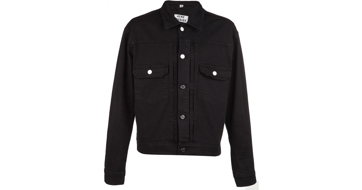 acne studios black denim jacket