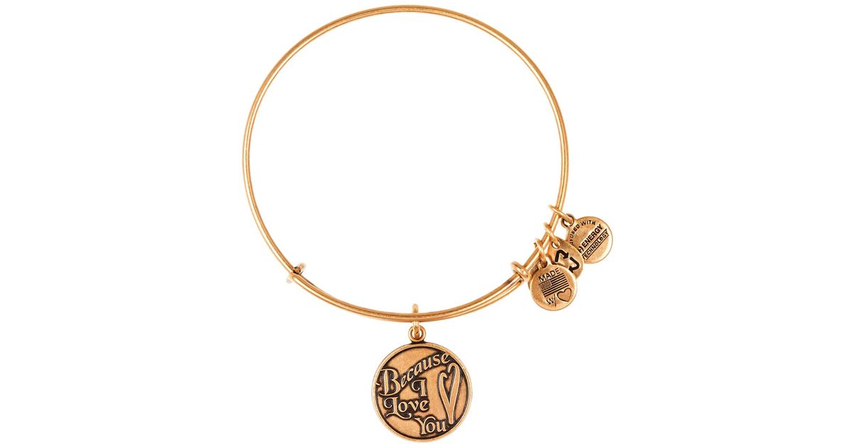 Lyst Alex And Ani Because I Love You Expandable Wire Bangle In Lyst Alex And Ani Because I Love You Expandable Wire Bangle In Metallic