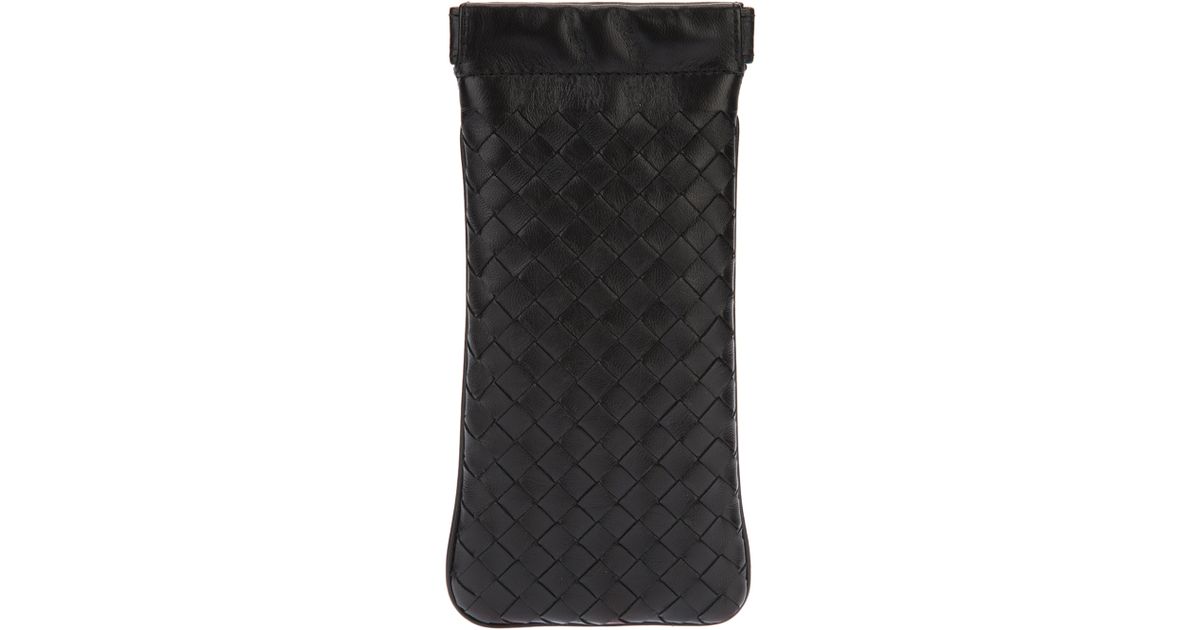 Bottega Veneta Black Woven Sunglasses Case New Bottega Veneta Sunglasses Eyeglasses Cell Phone Case  main image 2