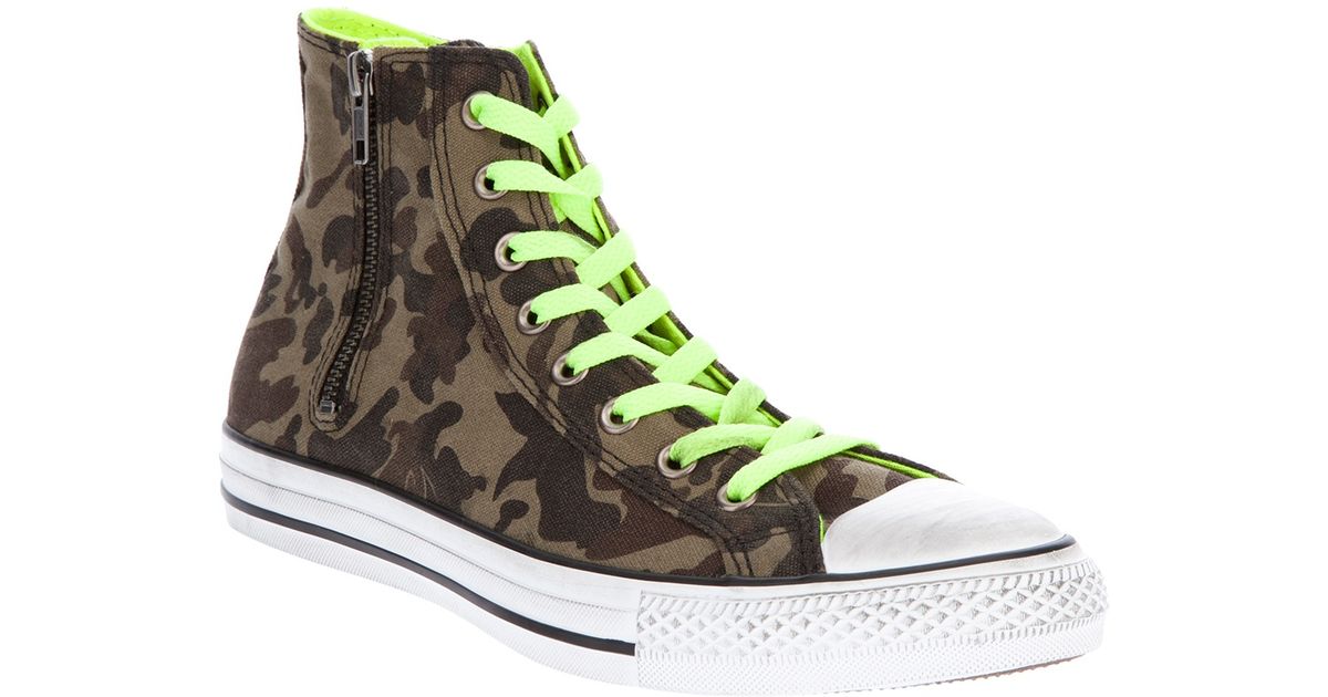 green camo trainers