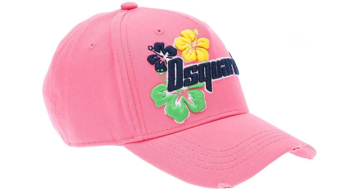 DSquared² Honolulu Baseball Cap in Pink 