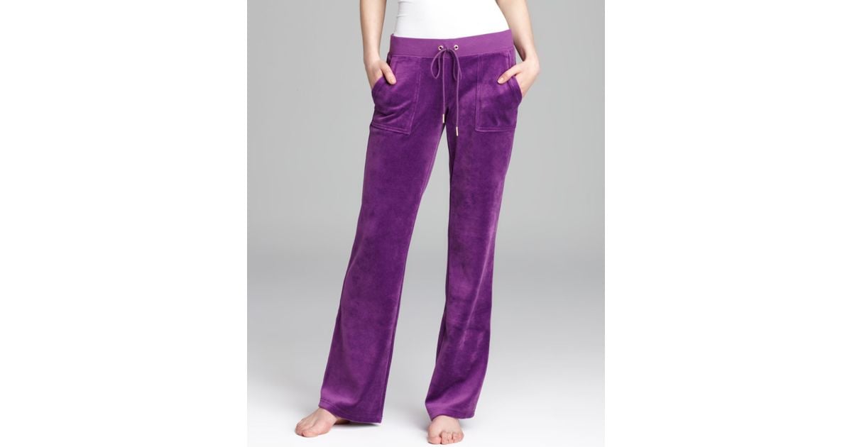 purple velour pants