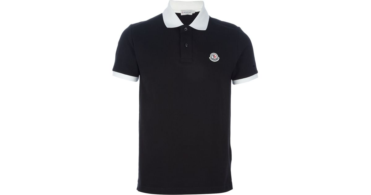 Moncler Polo Shirt in Black for Men Lyst