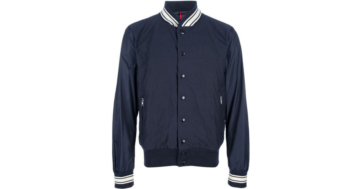 Moncler Varsity Jacket in Blue for Men | Lyst