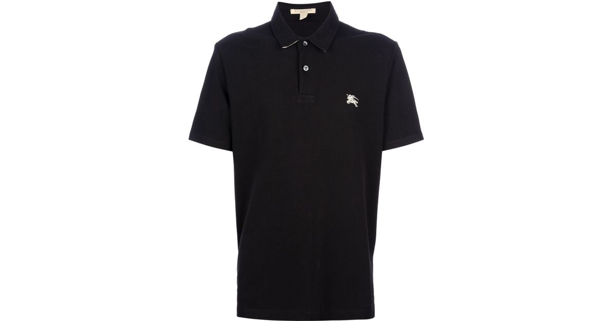 black burberry polo shirt