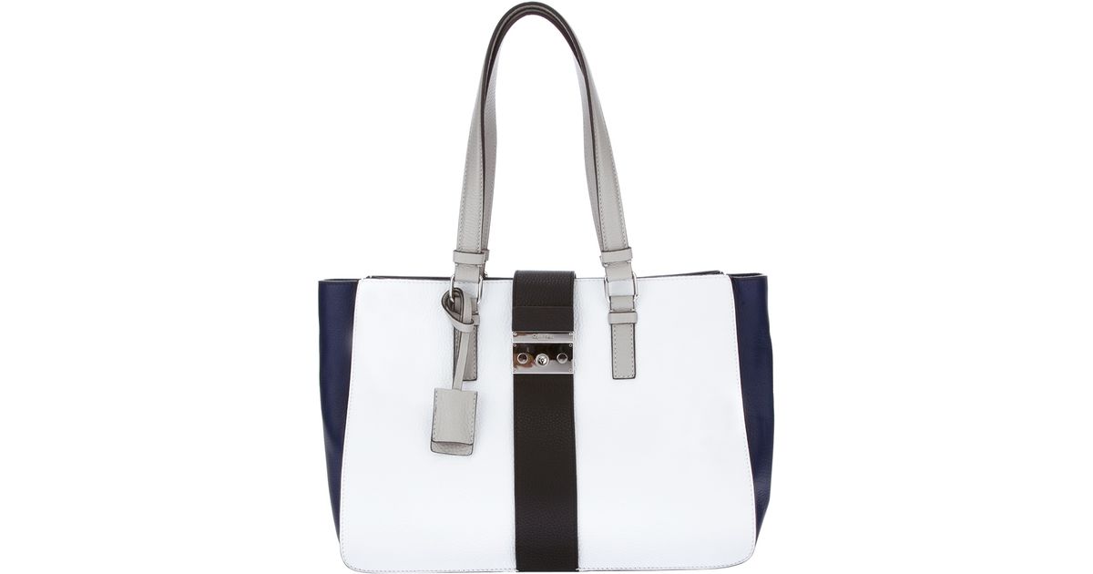 Calvin Klein Colour Block Shoulder Bag in Blue Lyst