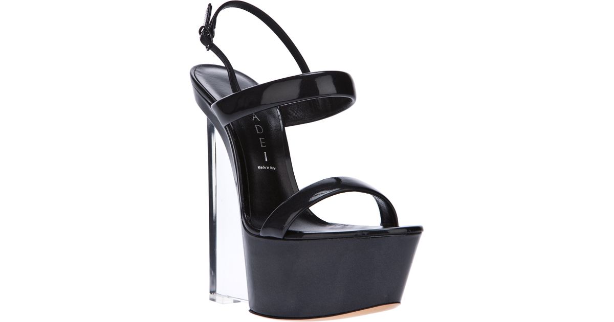 black perspex wedges