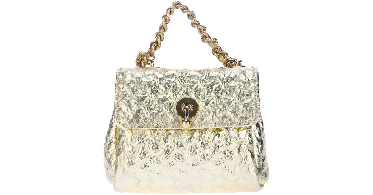 Ermanno Scervino Quilted Metallic Shoulder Bag - Lyst