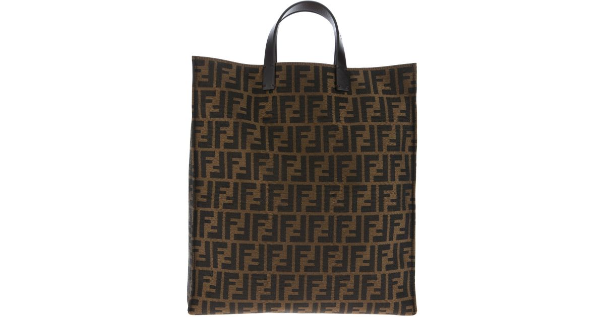 Fendi Monogram Shopper Bag in Brown - Lyst
