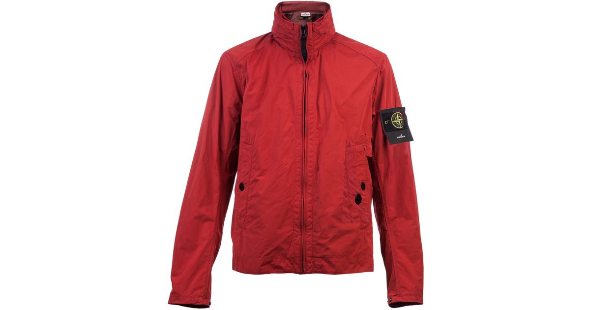 Stone Island Lightweight Jacket in Red for Men | Lyst