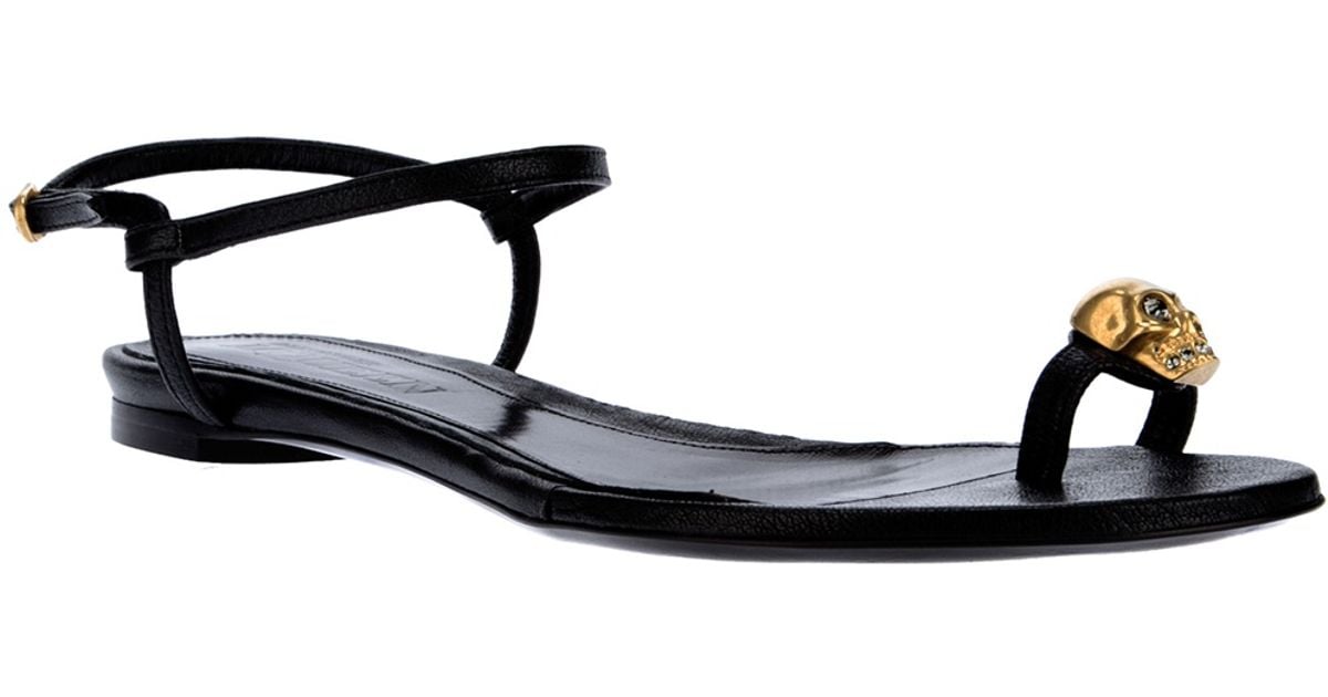 alexander mcqueen skull sandals