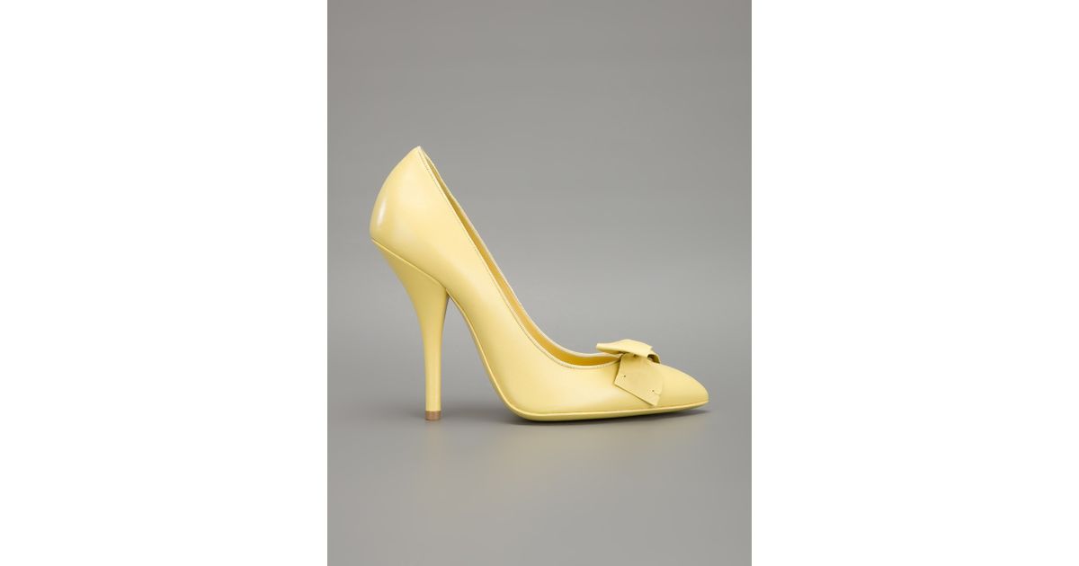Bottega Bow Stiletto Pump in Yellow & Orange (Yellow) Lyst