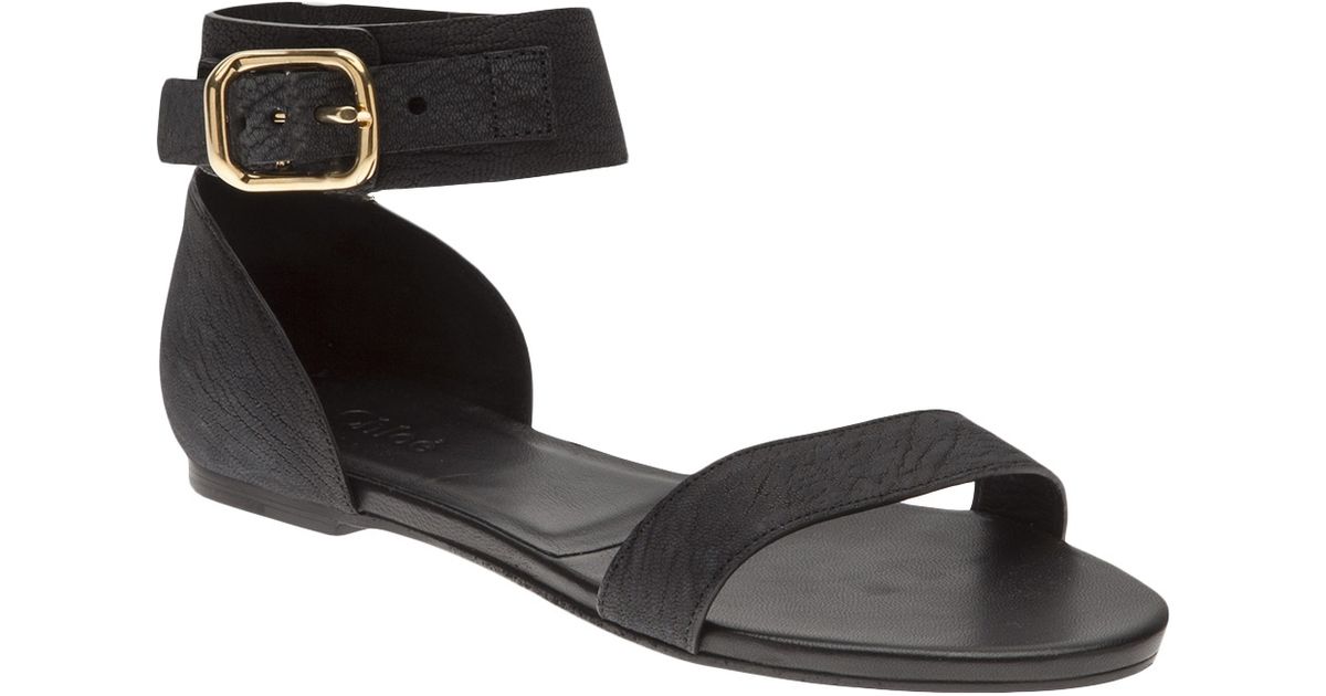 chloe c flat sandals