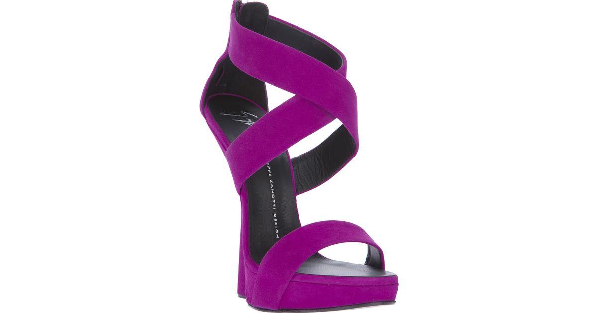 Giuseppe Zanotti Concave Wedge Sandal in Pink & Purple (Purple) | Lyst