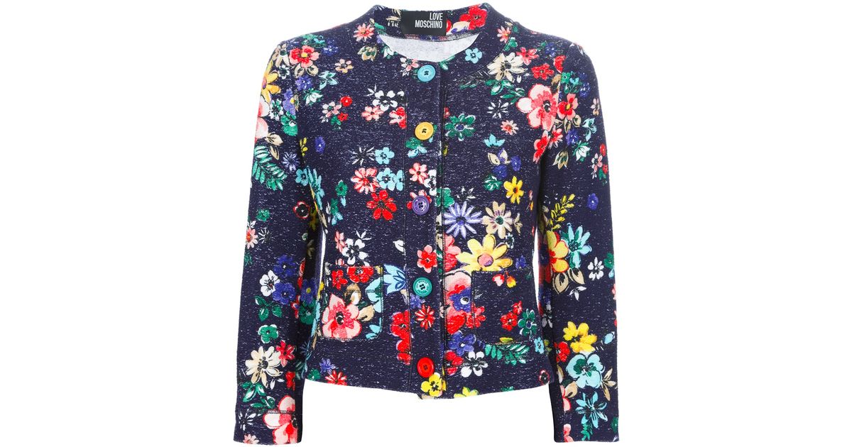 Love Moschino Floral Print Jacket - Lyst