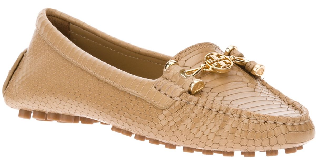 Tory Burch Tan Leather Perforated Driving Loafers Gold Logo 51148409 Mens 8M Tory Burch 85159 Royal Tan with Gold Hardware Everly Driver  main image 3