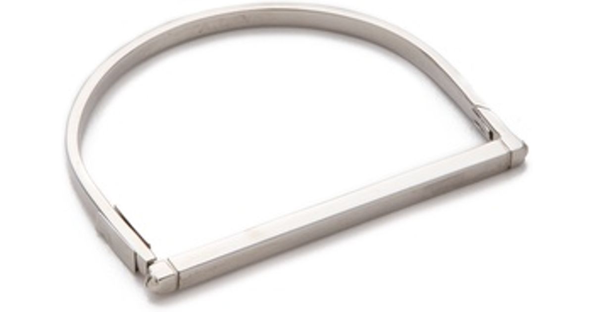 A.L.C. Thin Handcuff Bracelet in Silver (Metallic) - Lyst