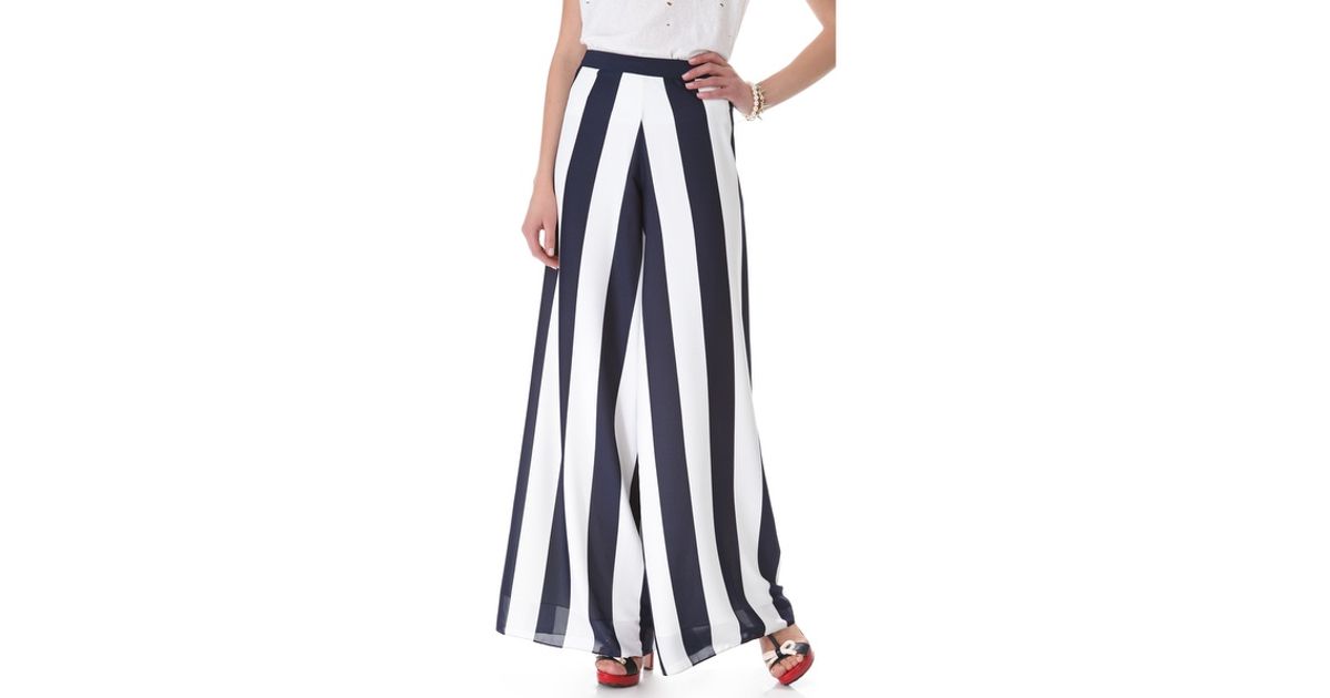 alice olivia striped pants