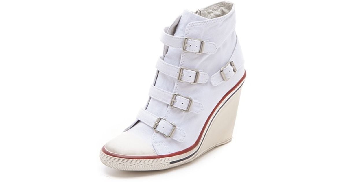 Ash Thelma Bis Wedge Sneakers in White | Lyst