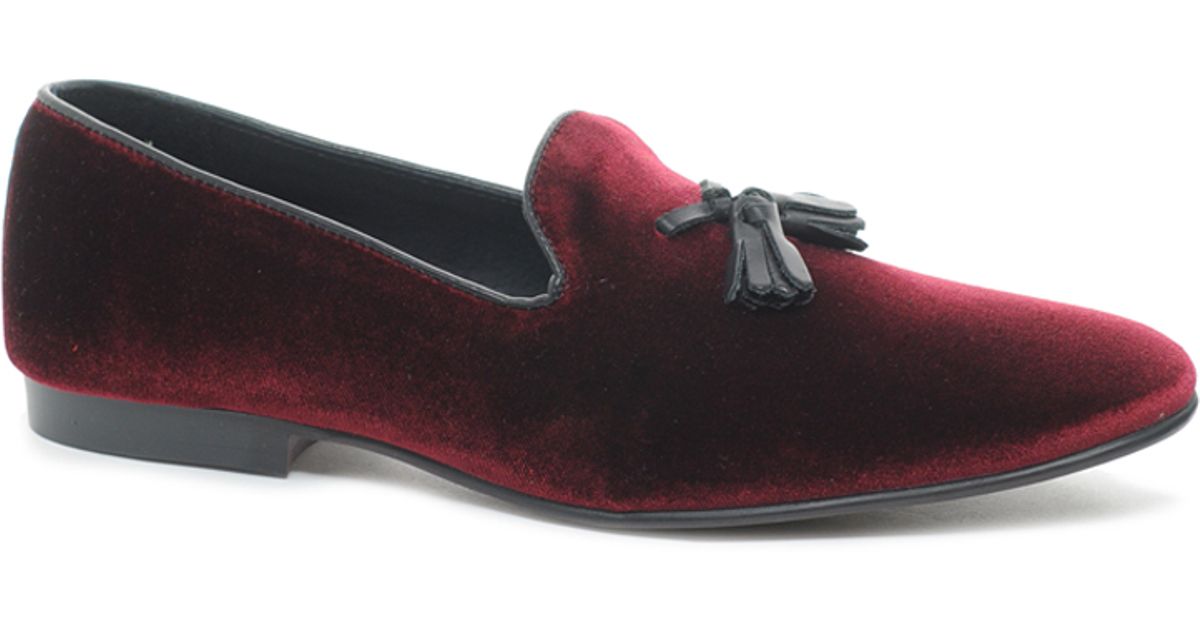 burgundy suede loafers mens