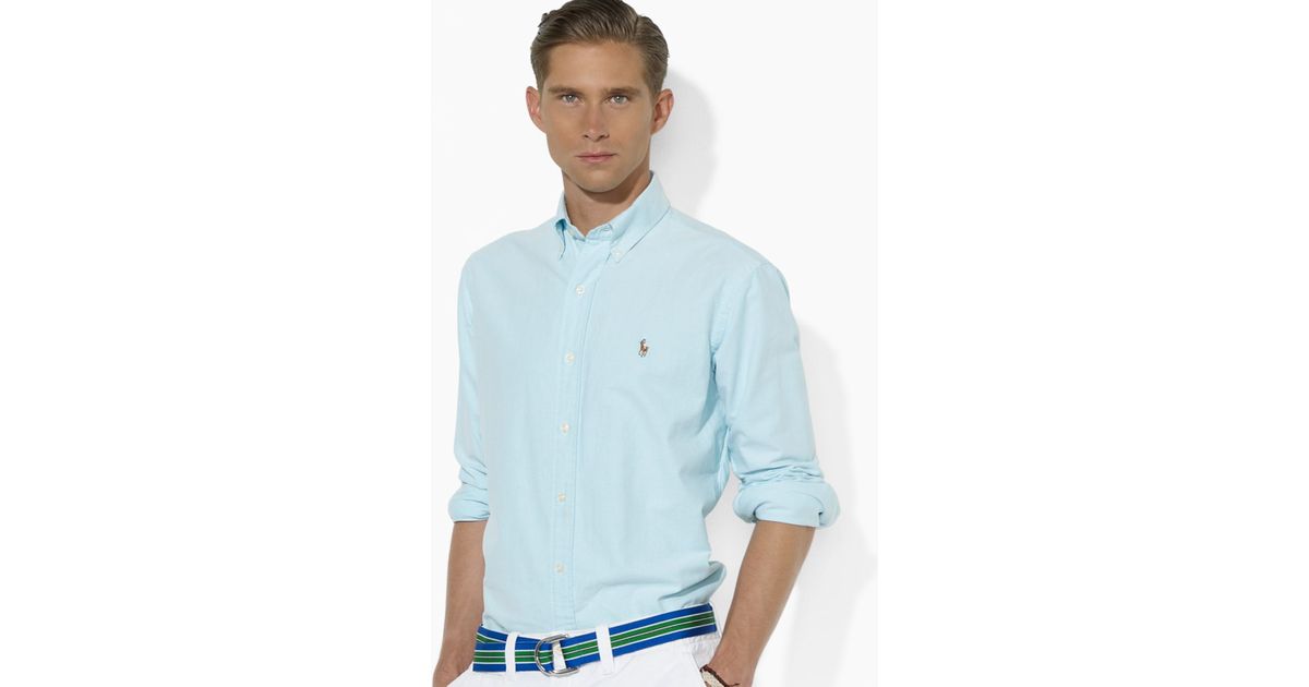 aegean blue ralph lauren shirt