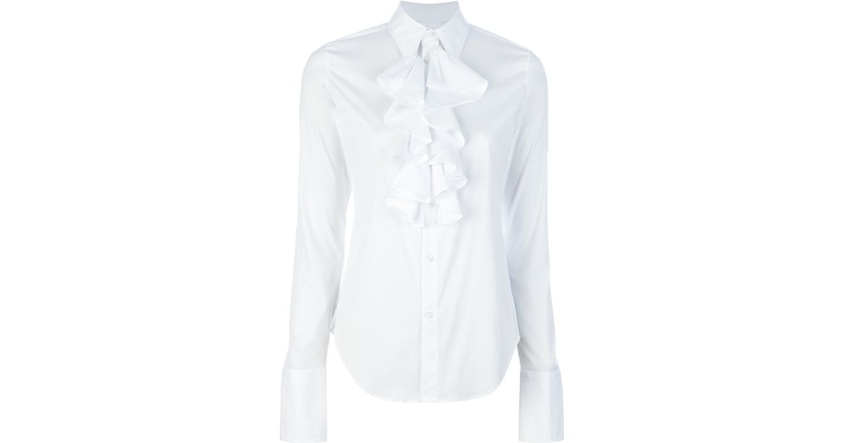 ralph lauren ruffle shirt