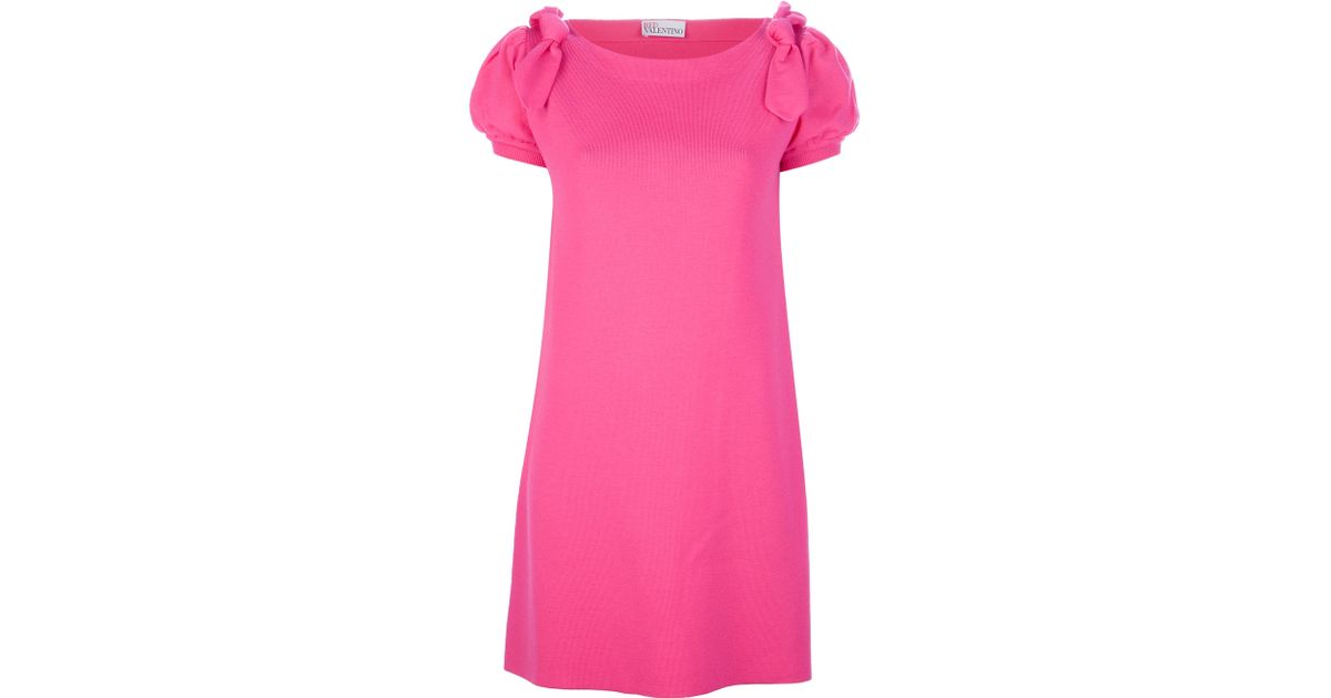 RED Valentino Puff Sleeve Dress in Pink - Lyst