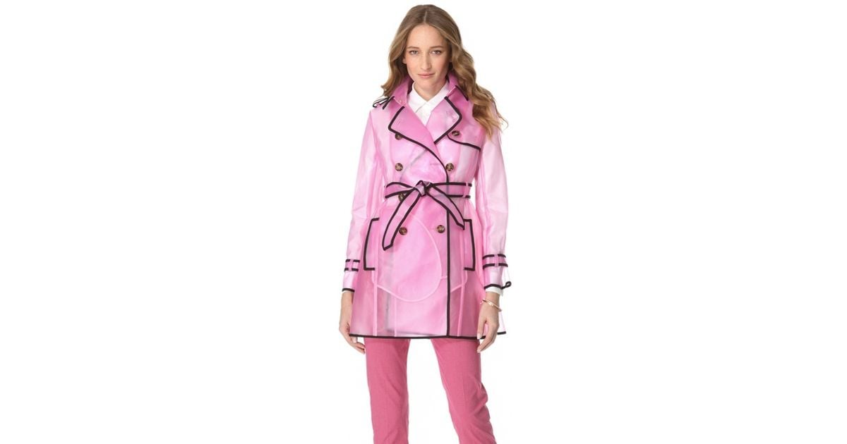 Valentino Raincoat Up To, Red Valentino Clear Trench Coat With Bow Detail