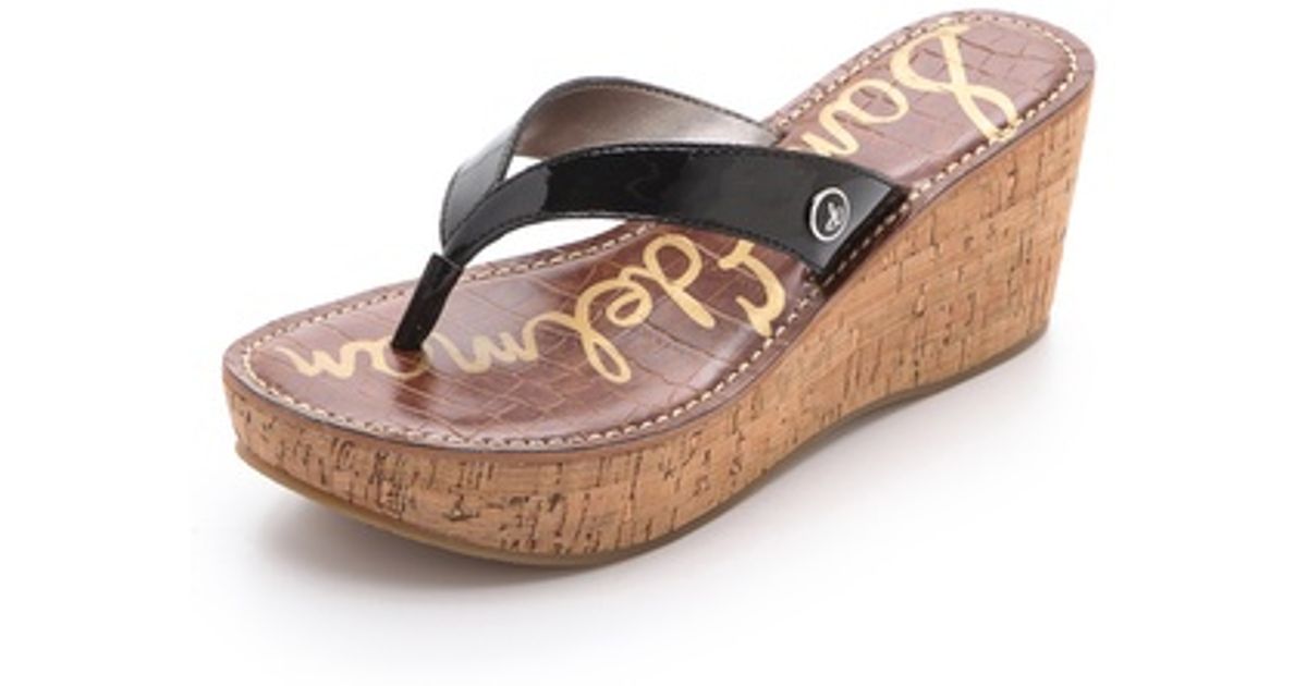 sam edelman romy wedge flip flops