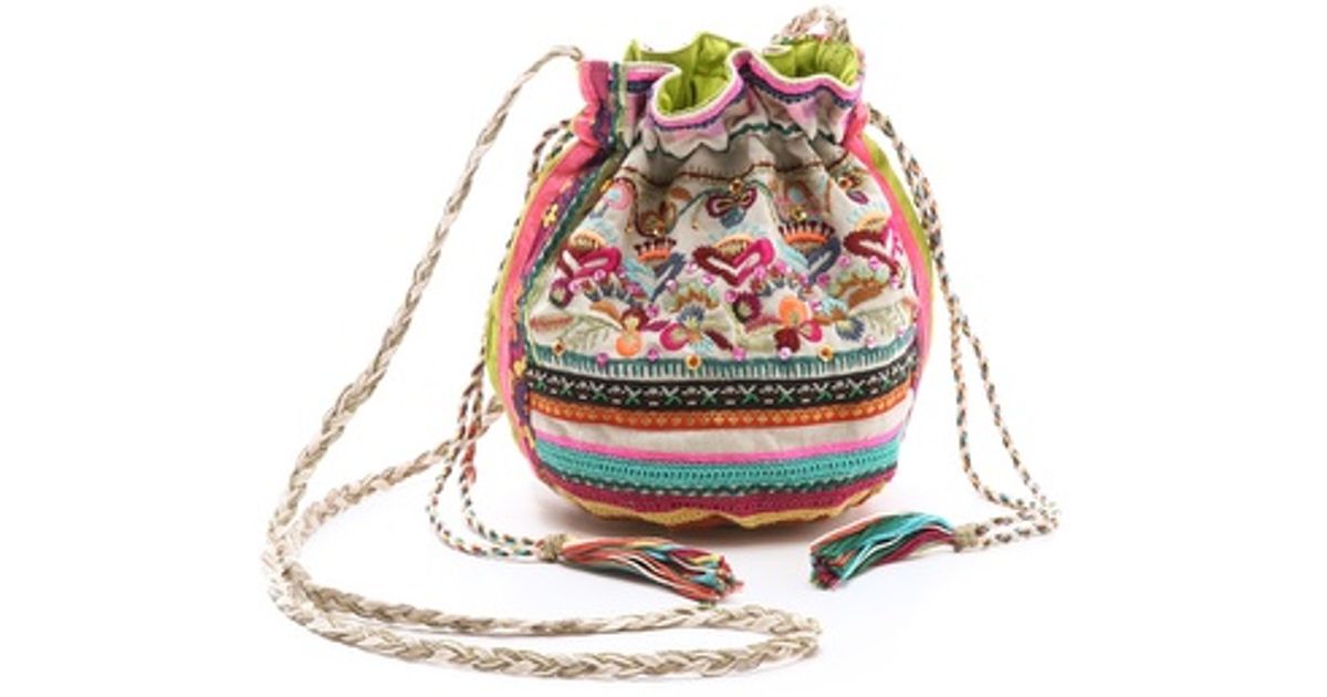 Star Mela Multicolor Kalaya Small Pouch Handbag Navy