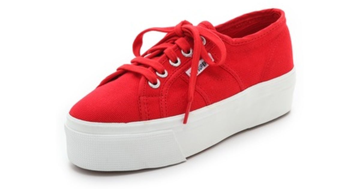 superga red shoes