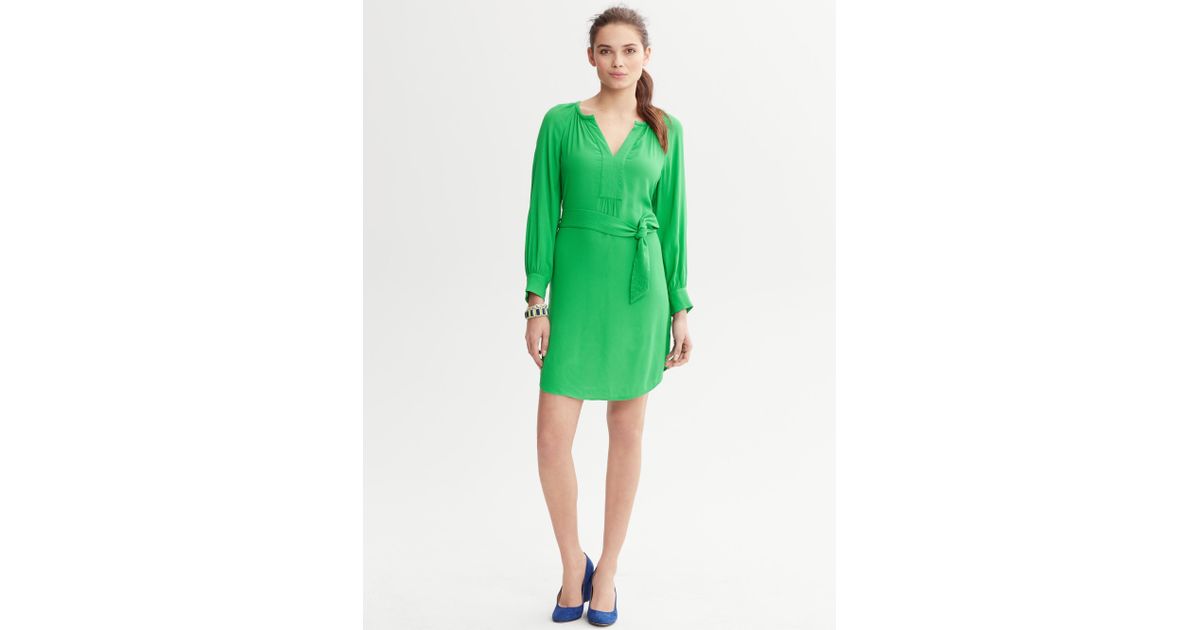 banana republic green dress