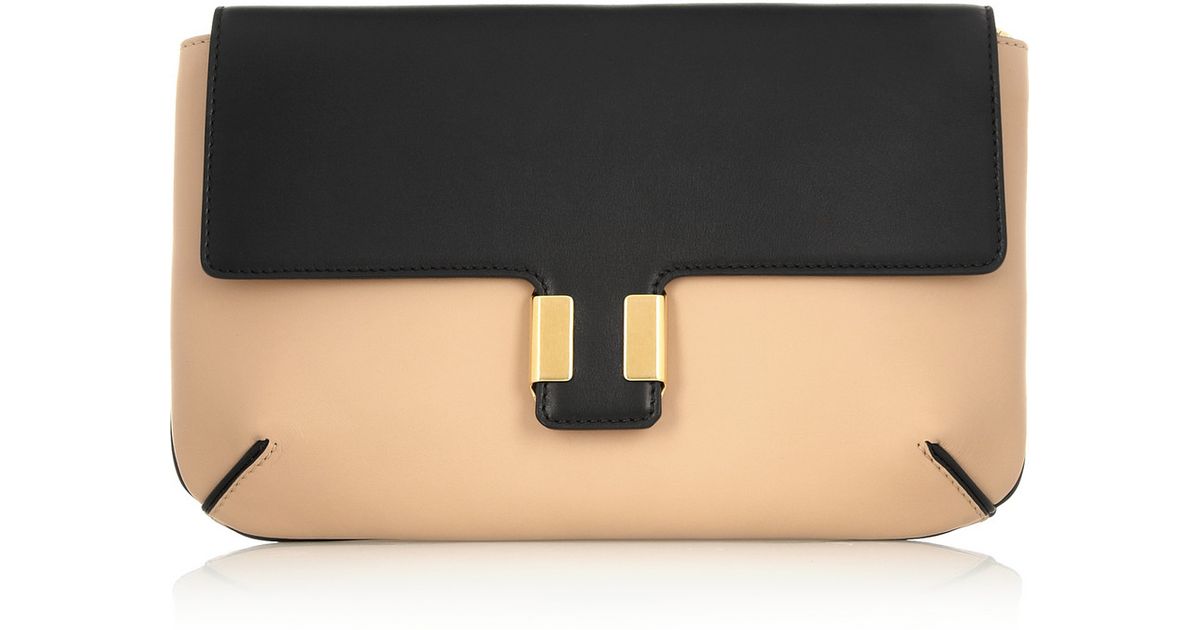 ChloÃ© Amelia Leather Clutch in Black - Lyst