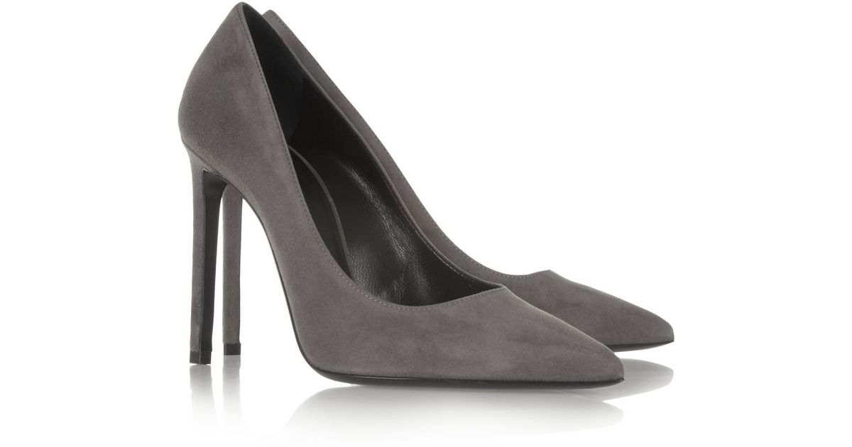 saint laurent suede pumps