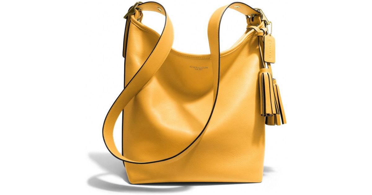 Coach Legacy Penny 19914 Women's Leather Shoulder Bag Yellow | eLADY  Globazone