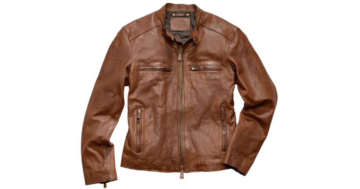 Lyst Coach Bleecker Leather Racer In Brown For Men