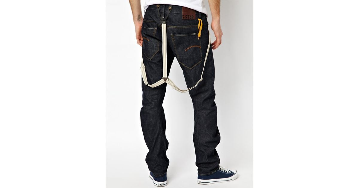 G-Star RAW G Star Jeans Arc 3d Slim with Suspenders Light Aged in Blue for  Men | Lyst