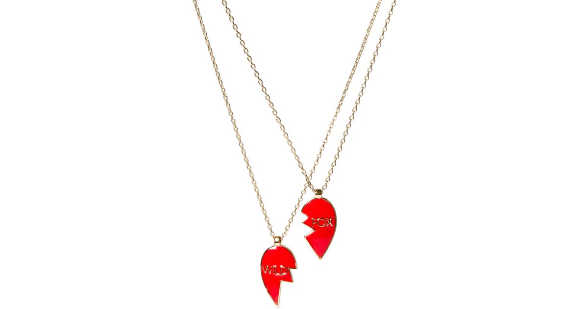 broken heart friendship necklace