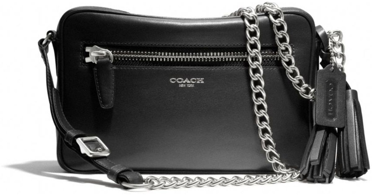 COACH Legacy Flight Bag in Leather in Silver/Black (Black) - Lyst
