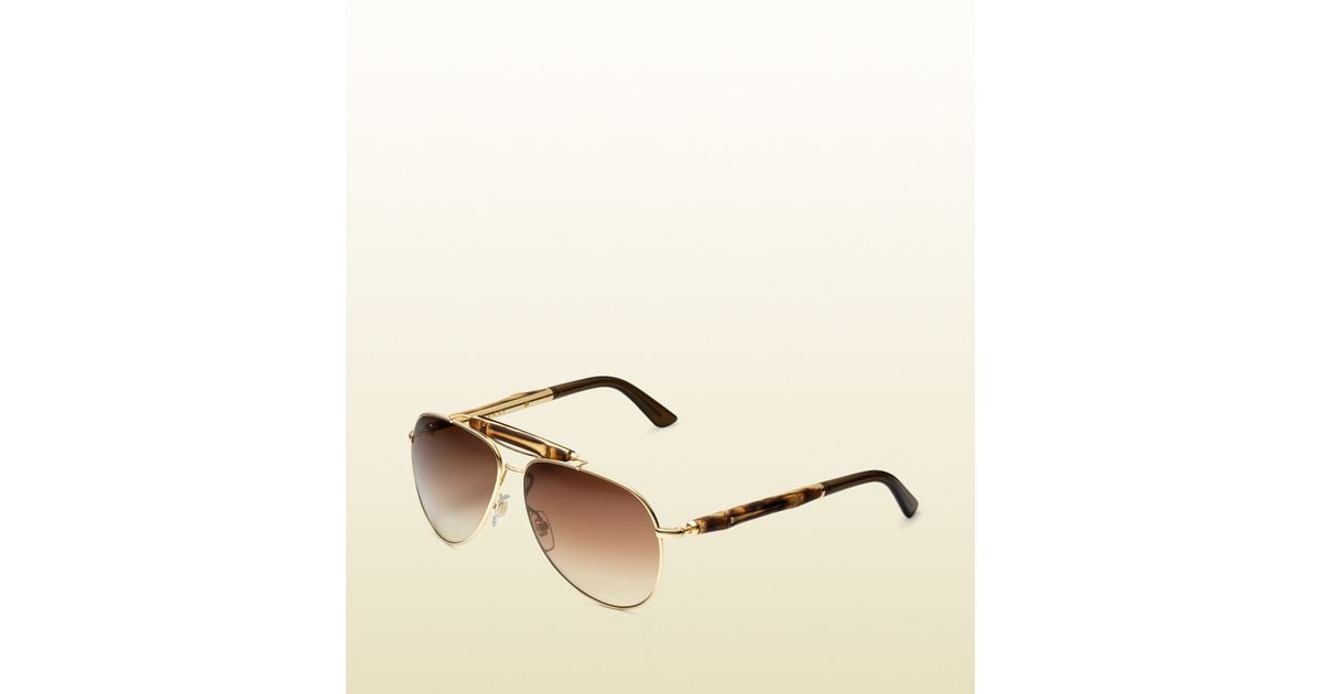 gucci bamboo sunglasses brown