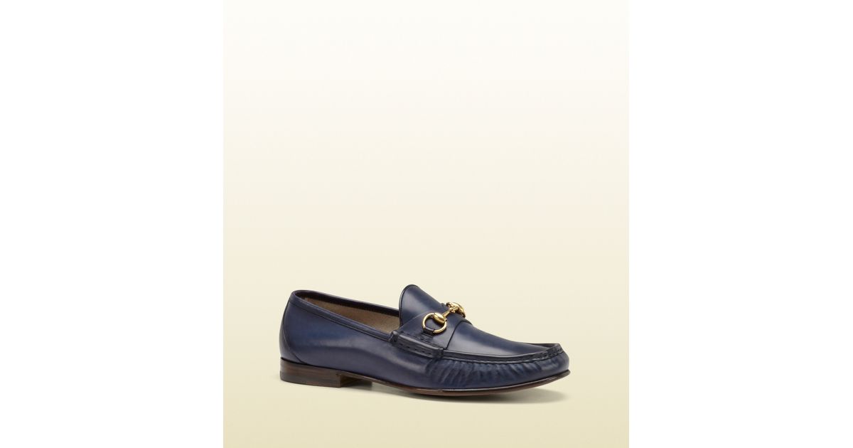 Gucci 1953 Horsebit Loafer In Leather in Blue for Men - Lyst