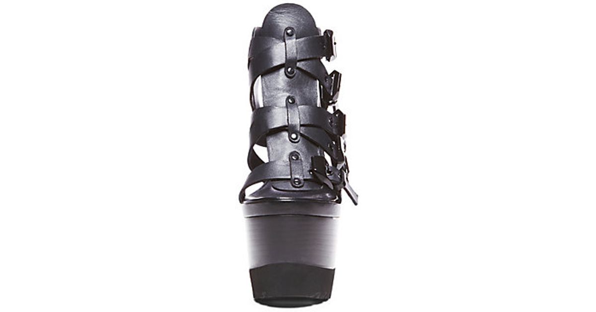 Steve Madden Amanduh Wedge sandals in Black Leather (Black) - Lyst