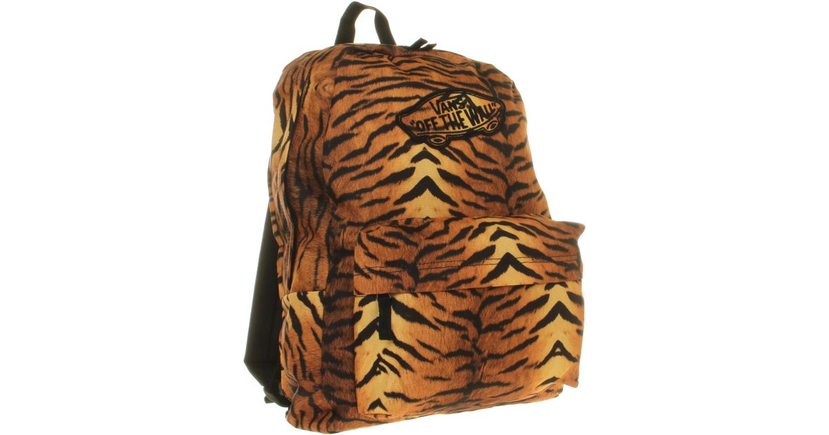 vans tiger print backpack