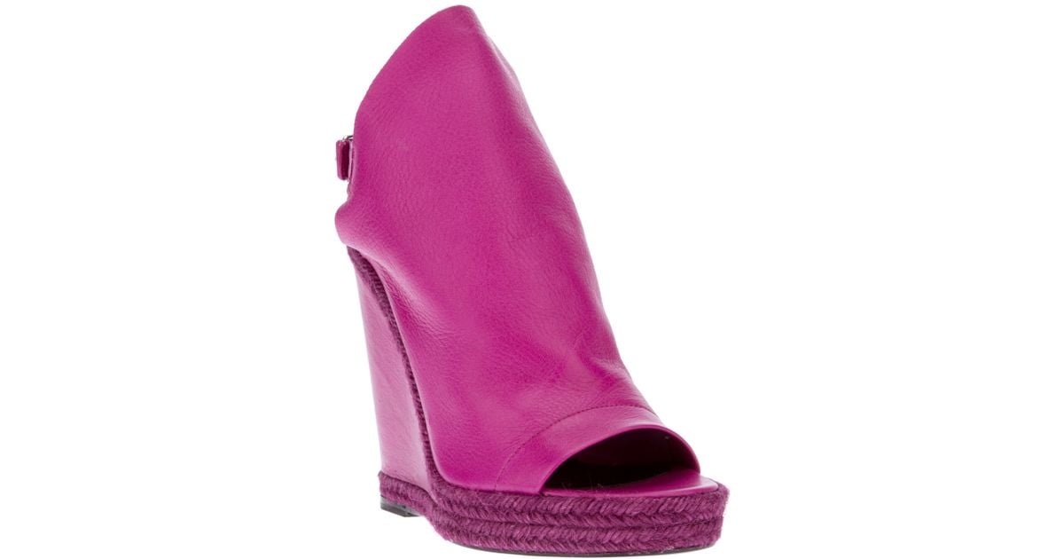 balenciaga heels purple