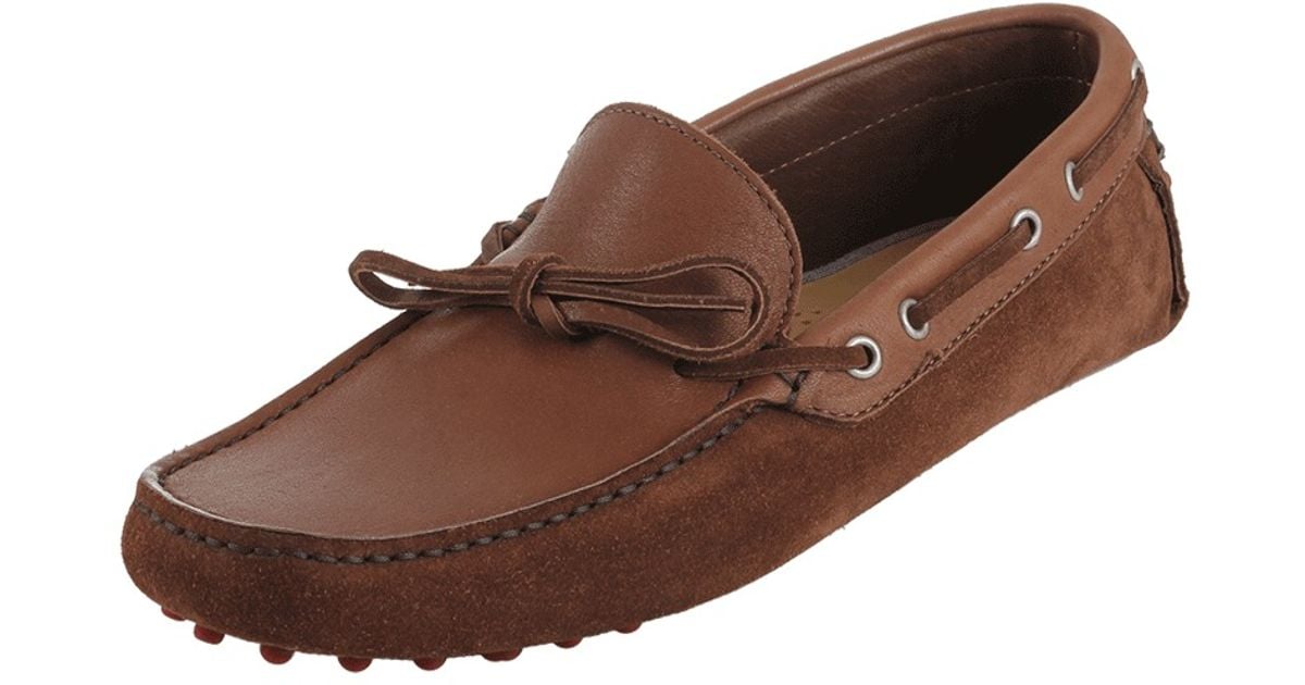 Brunello Cucinelli Leather Driving Moccasins in Brown for Men | Lyst