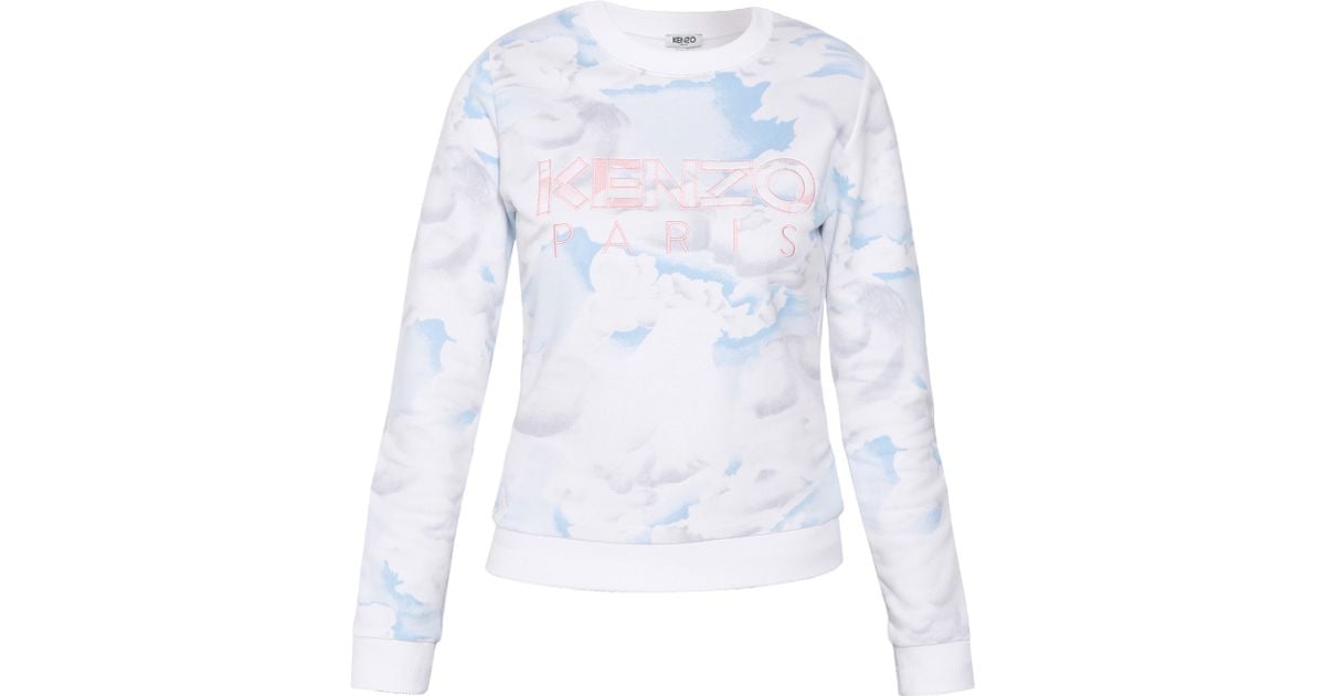 cloud print sweater