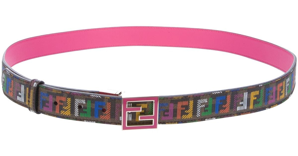 Fendi Reversible Belt in Pink - Lyst